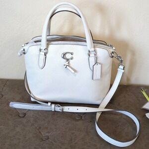COACH Remi Satchel Leather Chalk Bag Purse NWT Authentic